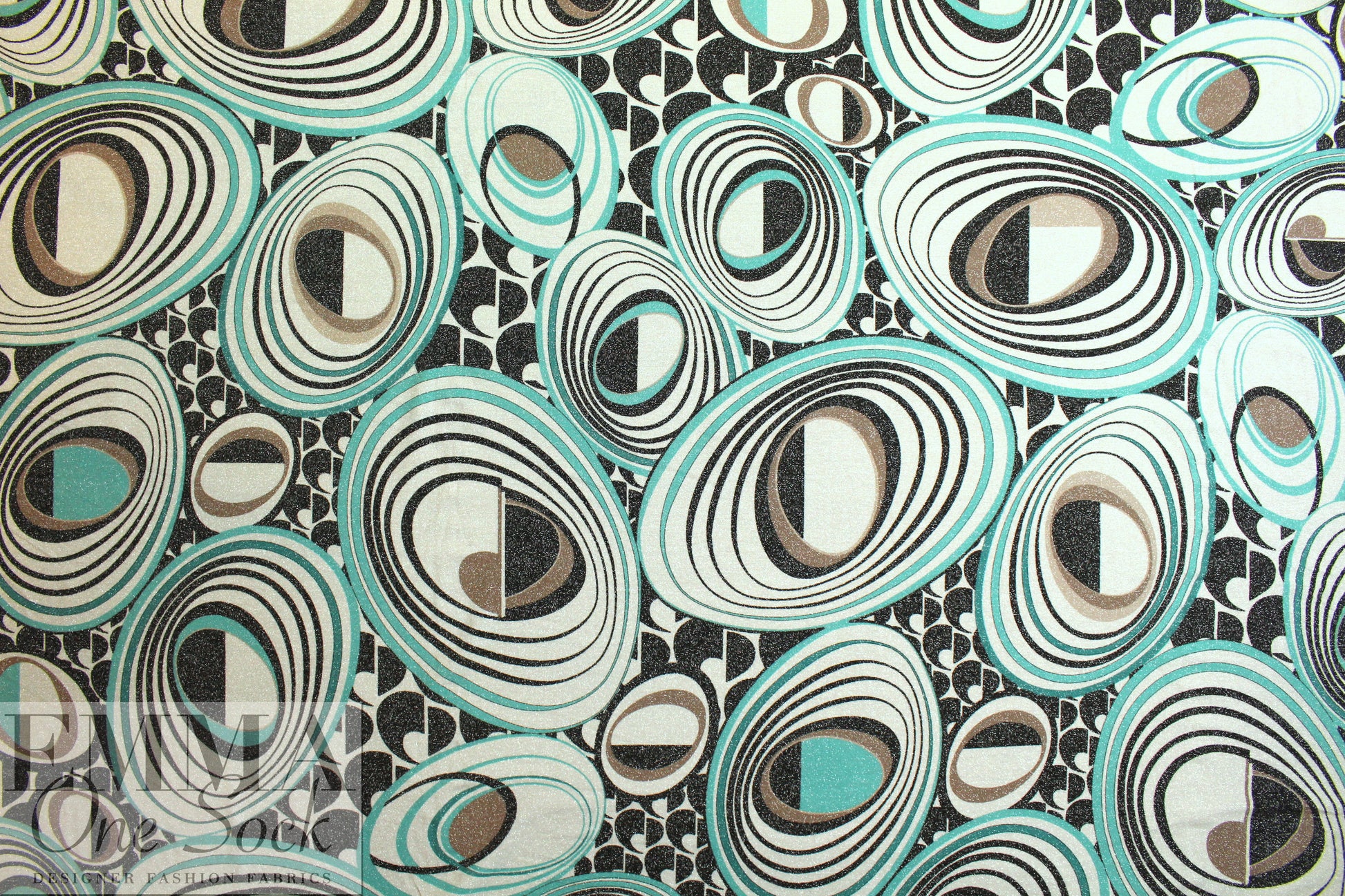 Italian digital viscose metallic knit - 'aquova'
