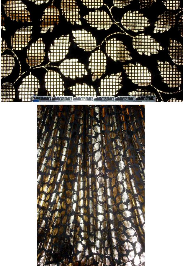 Italian gold leaf embossed metallic knit