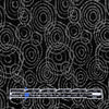 Italian 'concentric' jacquard knit - black/metallic silver 1.75 yds