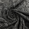 Italian 'concentric' jacquard knit - black/metallic silver 1.75 yds