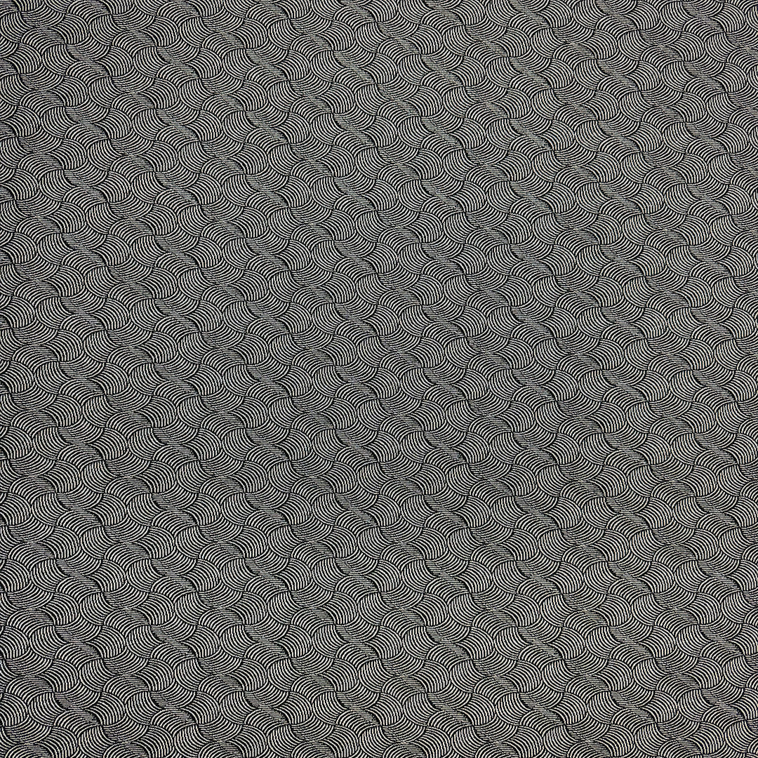 Italian 'entwined' jacquard knit - black/dove gray/metallic silver 1.375 yds