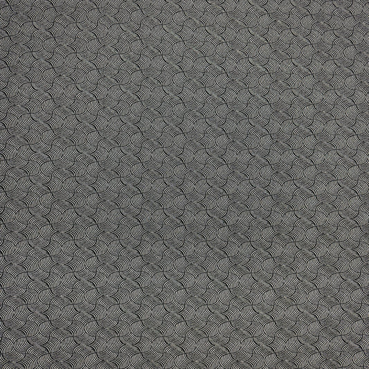 Italian 'entwined' jacquard knit - black/dove gray/metallic silver 1.375 yds
