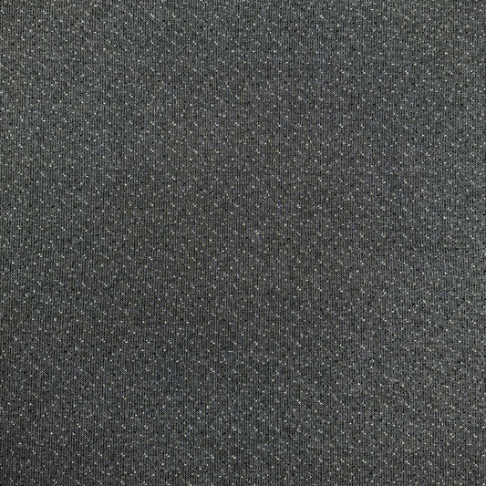 Italian 'tweedy flecks' jacquard knit - black/dove gray/metallic silver