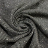 Italian 'tweedy flecks' jacquard knit - black/dove gray/metallic silver 2 yd