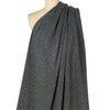 Italian 'tweedy flecks' jacquard knit - black/dove gray/metallic silver 1.125 yds