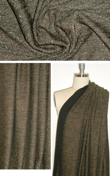 Sara Campbe11 gold metallic infused cotton knit 1.375 yd