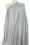 CA designer chambray/gold metallic stripe shirting