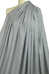 Tah@ri denimy gray/silver metallic stripe shirting