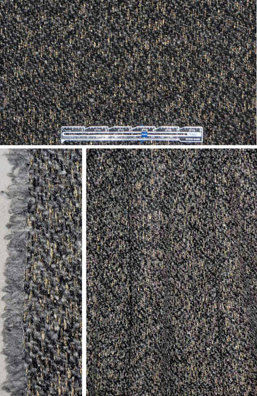 Ra1ph Lauren gold-tipped black wool basketweave 1.875 yds