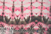 neon tie dye micro-mesh knit - pink/espresso