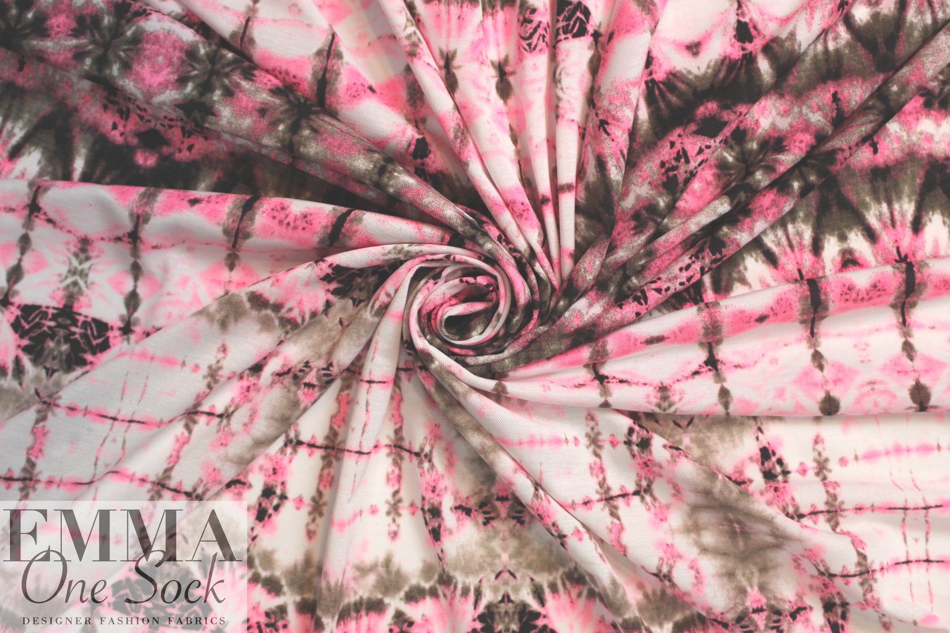 neon tie dye micro-mesh knit - pink/espresso