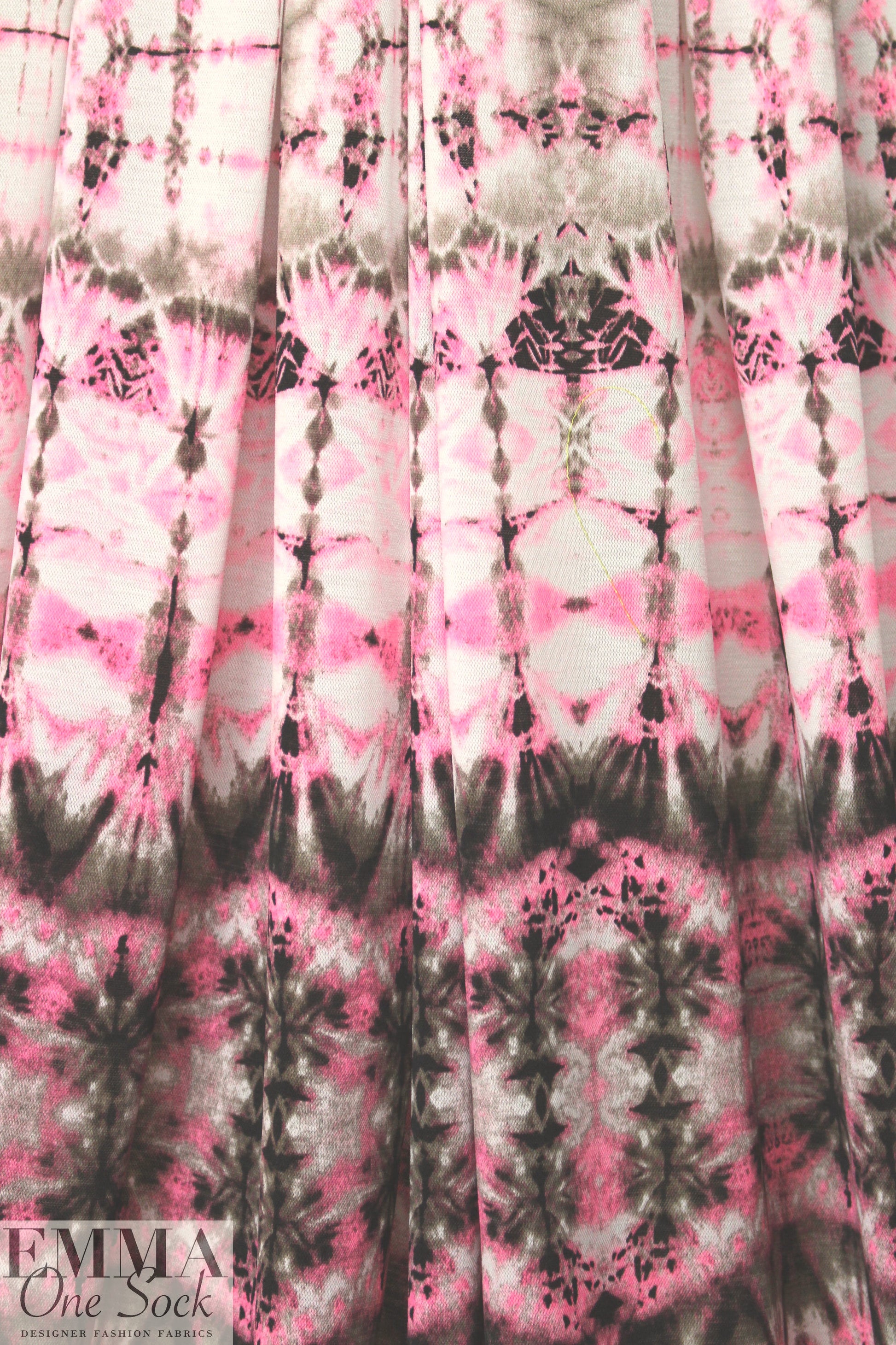 neon tie dye micro-mesh knit - pink/espresso