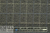 blue/black/ecru window plaid ponte doubleknit 1.5 yd