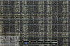 blue/black/ecru edgy plaid ponte doubleknit 2 yds