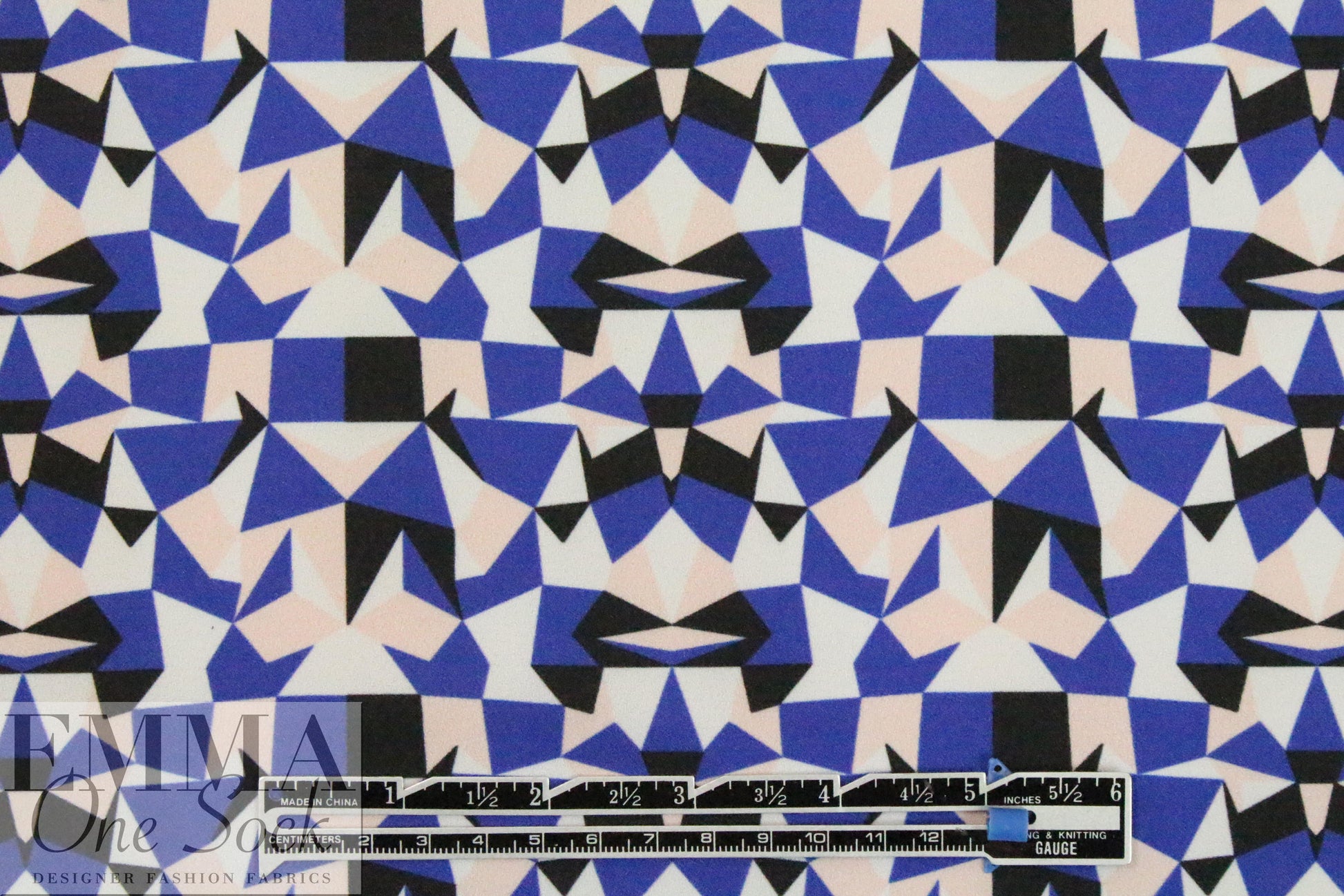 G. Ferre 2-ply microfiber - navy/blush geo