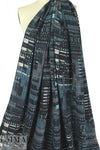 NY designer edgy 'city lights' microfiber stretch woven 1.875 yd