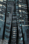 NY designer edgy 'city lights' microfiber stretch woven 1.875 yd