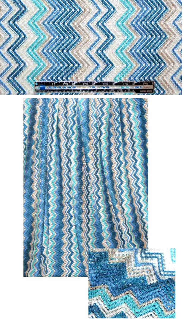 Sp1endid blue/khaki missoni-esque sweater knit