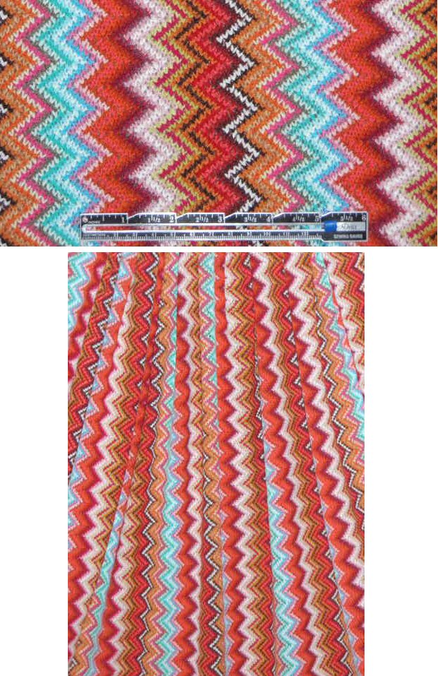 Miss0ni tangerine/sky ziggy sweater knit