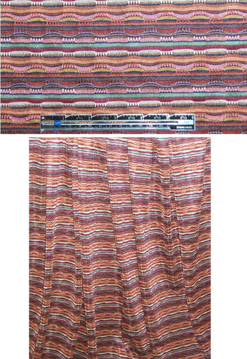 NY designer missoni-look knit - rose/spice/sage 1.125 yds