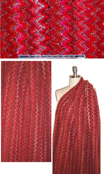 Missoni wool sweater knit - crimson chevron