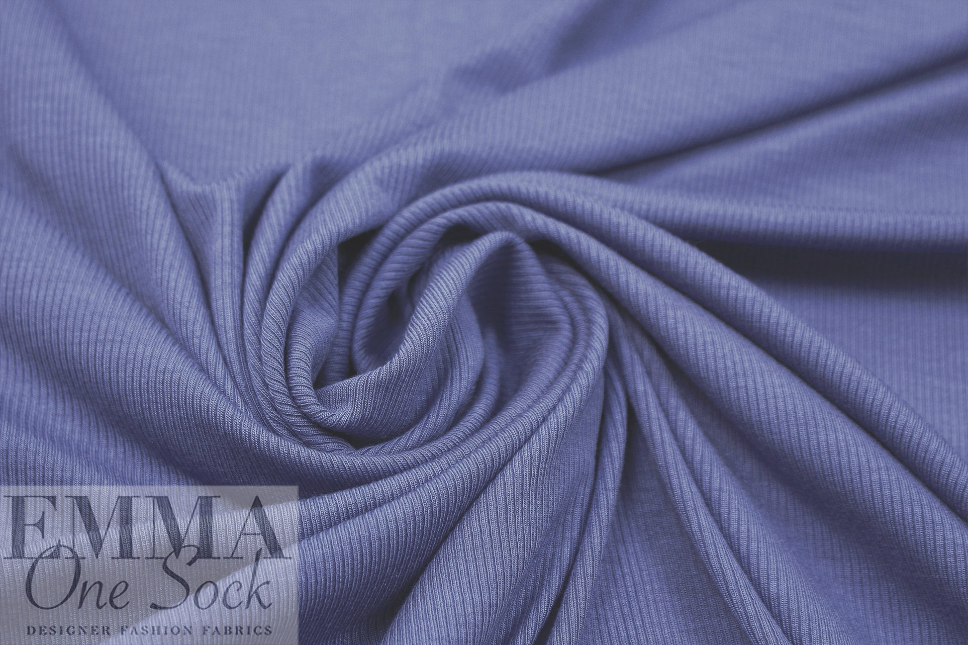 micro-modal 2x1 ribbed knit - soft peri blue 1.5 yds