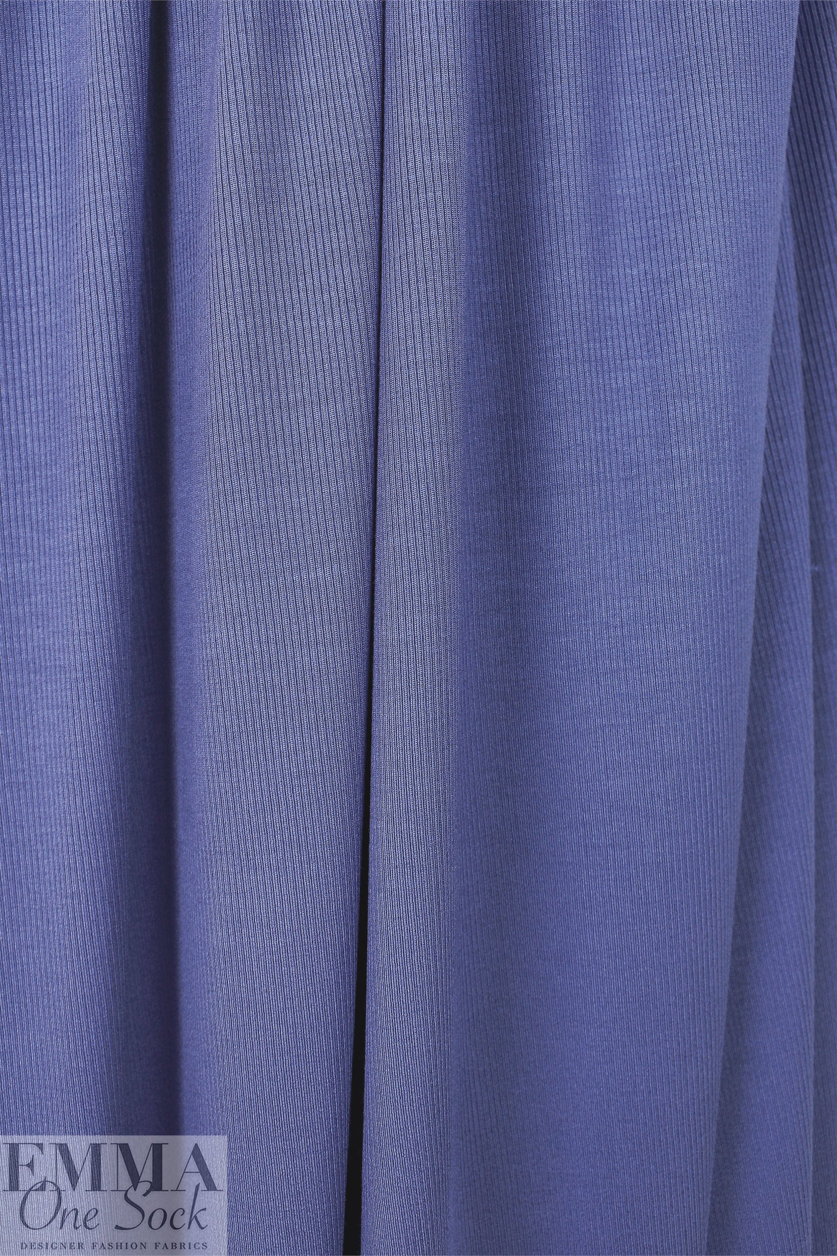 micro-modal 2x1 ribbed knit - soft peri blue 2 yd