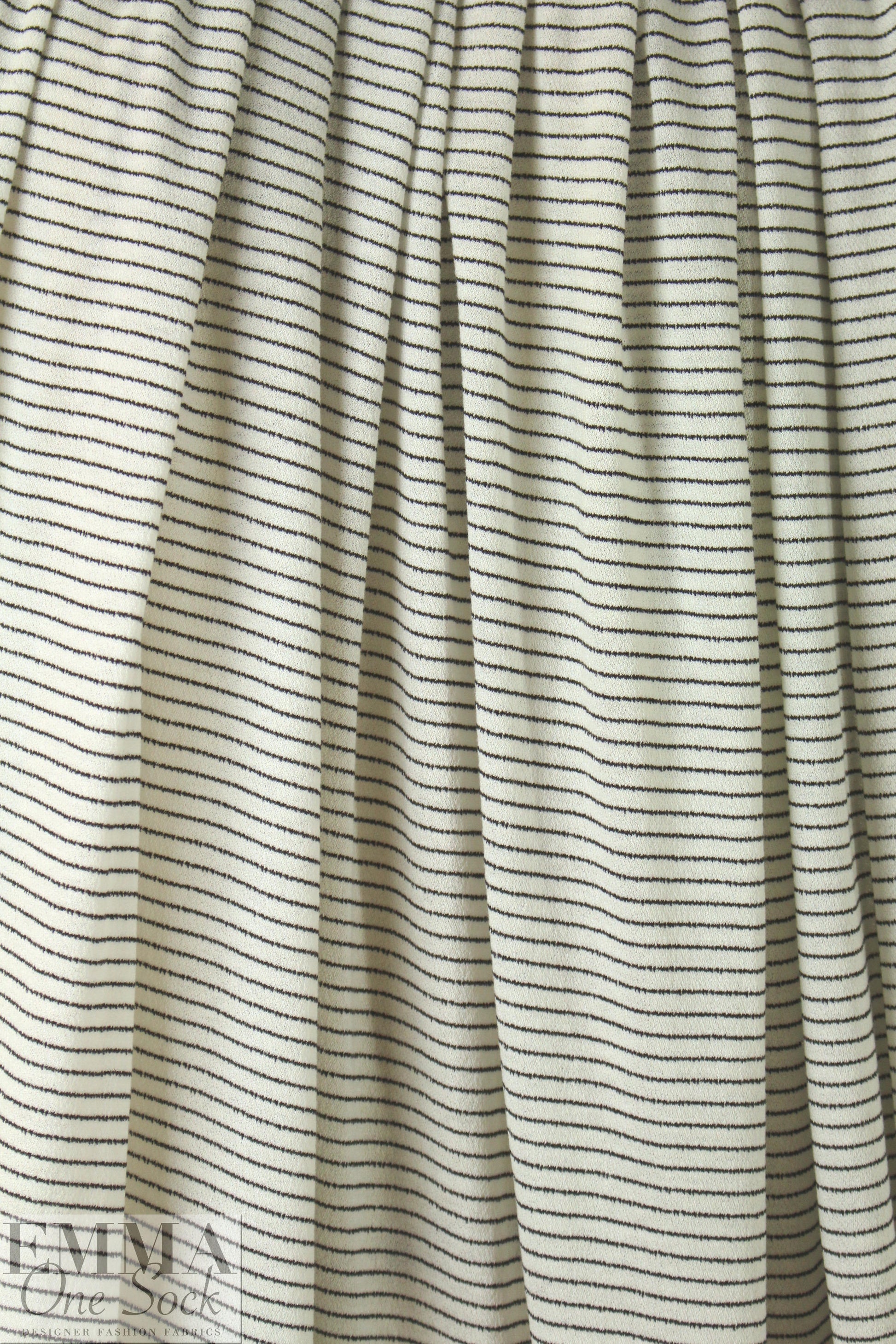 CA designer modal/org. cotton blend striped sweater knit