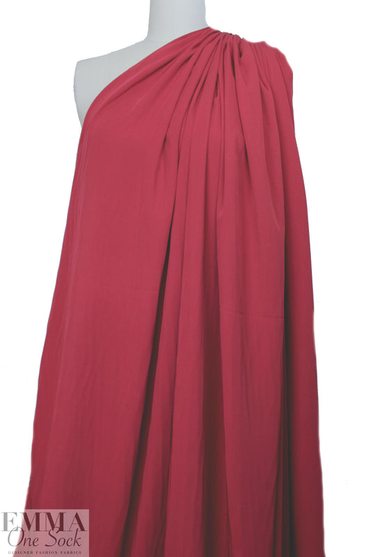 modal/bamboo/tencel drapey woven twill - deep red 1.375 yds