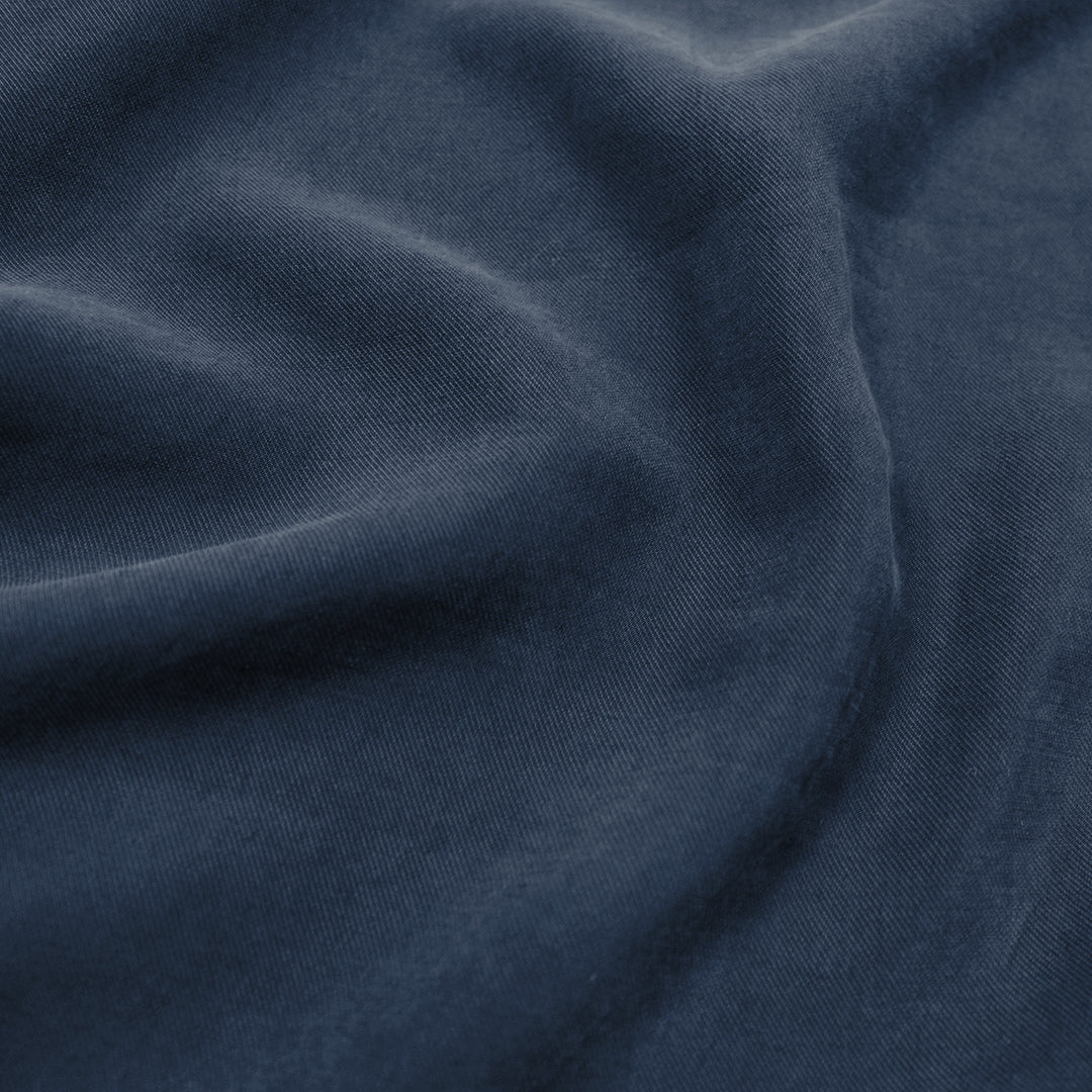 sandwashed modal dressweight twill - dk. navy