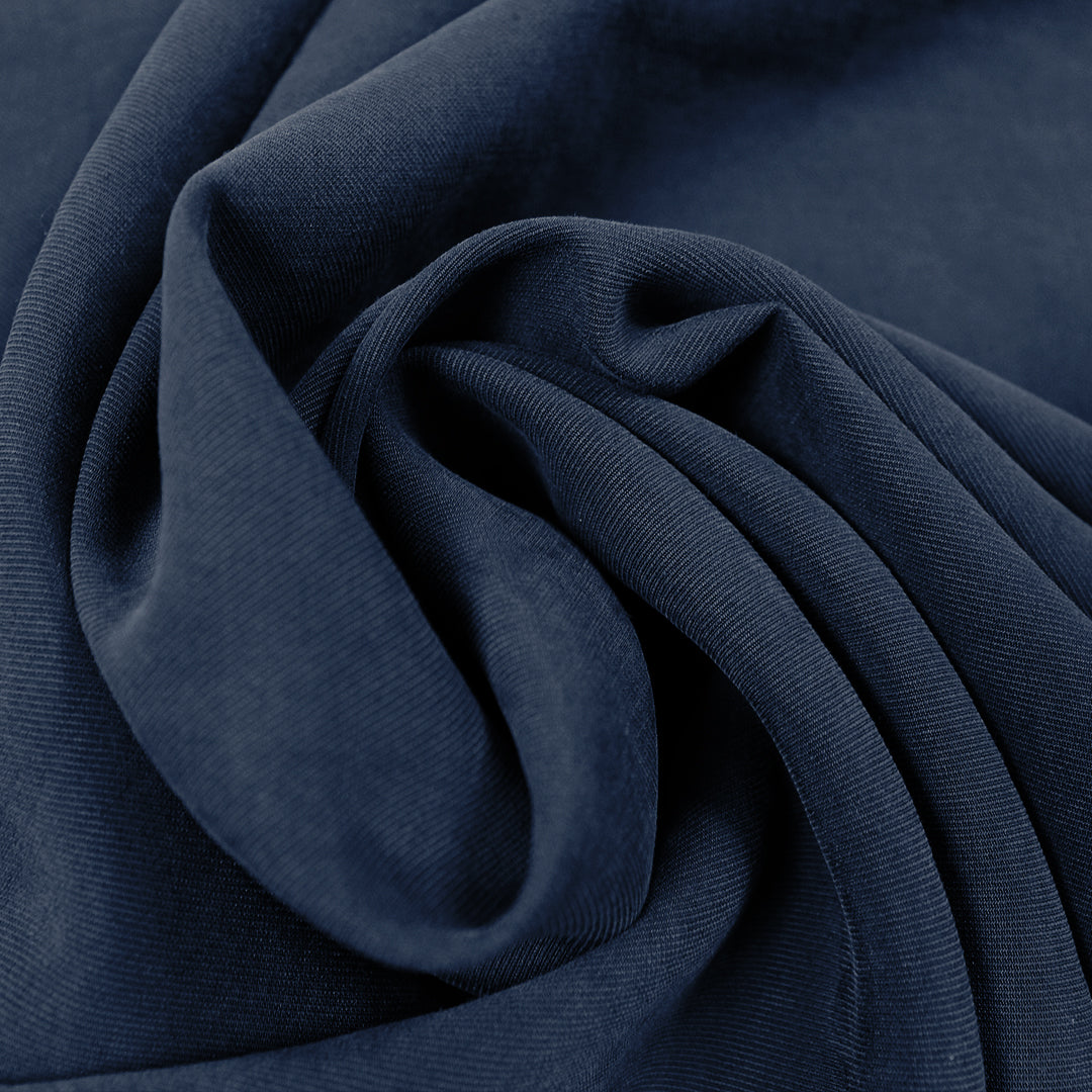 sandwashed modal dressweight twill - dk. navy