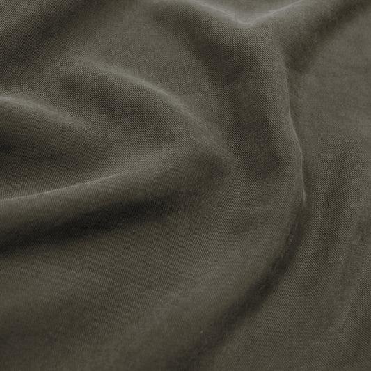 sandwashed modal dressweight twill - dk. taupe