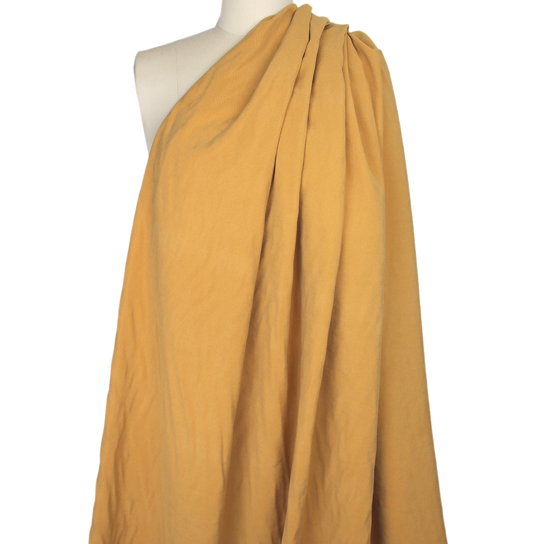 sandwashed modal dressweight twill - honey mustard