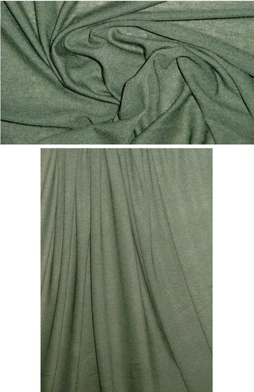 famous designer visc/wool jersey knit - loden