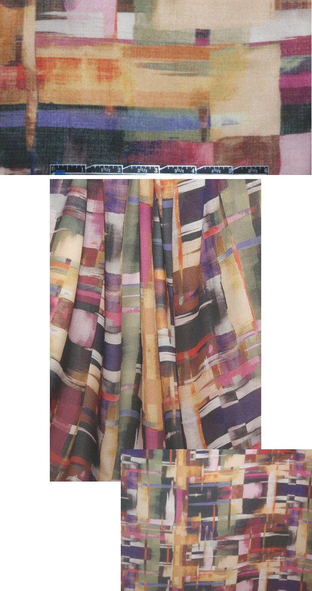 modal/wool/cashmere digital abstract challis 1.875 yds