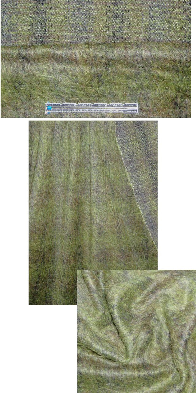 Ca1vin K. doubleface mohair coating - moss