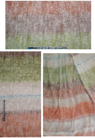 Ca1vin K. doubleface mohair coating - stripe 2.5 yds
