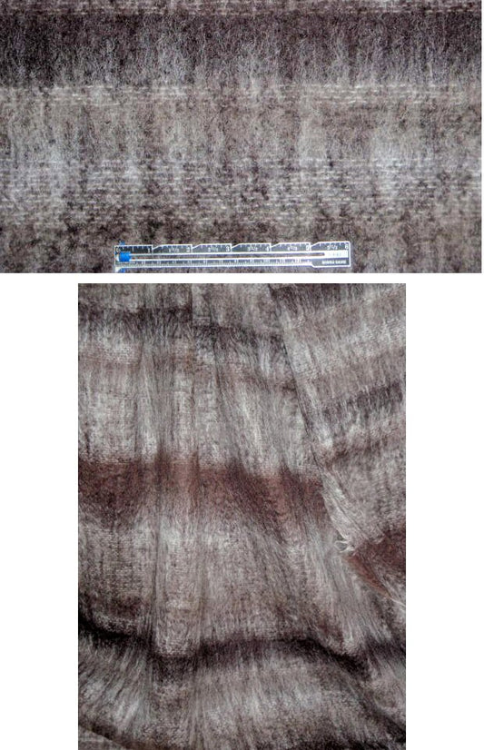 Ca1vin K. doubleface mohair coating - mocha/gray