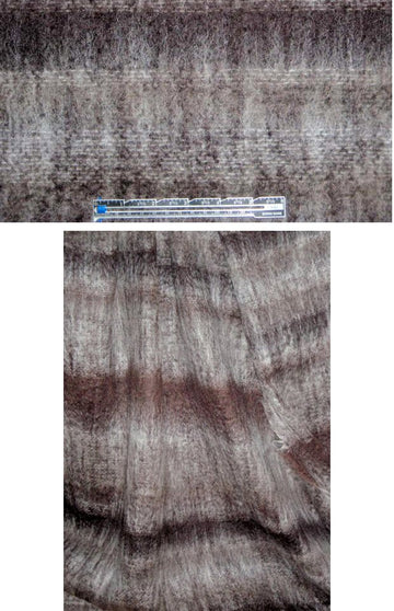 Ca1vin K. doubleface mohair coating - mocha/gray 1.625 yd