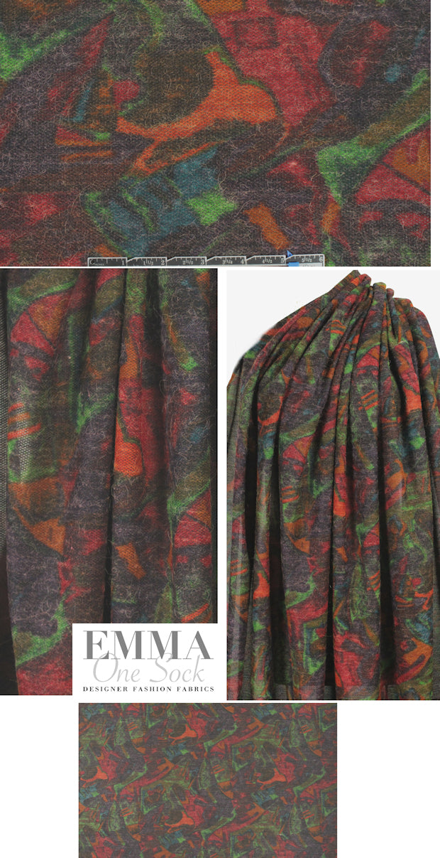 Italian 'nocturnal shapes' mohair blend woven
