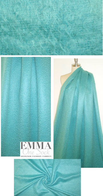 Mi11y Italian wool/mohair coating - aqua sea