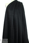 NY designer 'furry' wool blend coating - black 1.25 yds