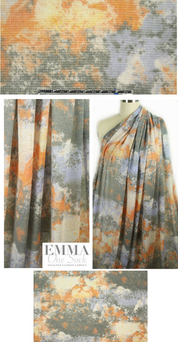 Italian wool/moh blend open sweater - painterly