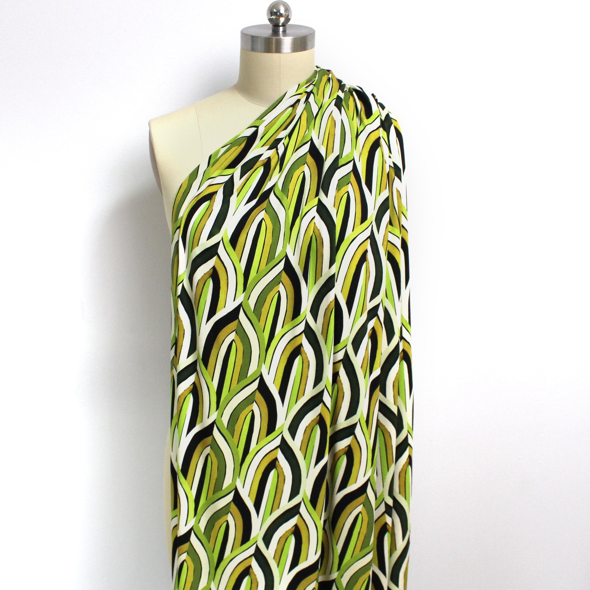 'moroccan entrance' viscose/Spandex jersey, Oeko-Tex cert.