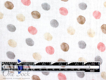 Dutch cotton mouseline, Oeko-Tex certified - watercolor dot .75 yds