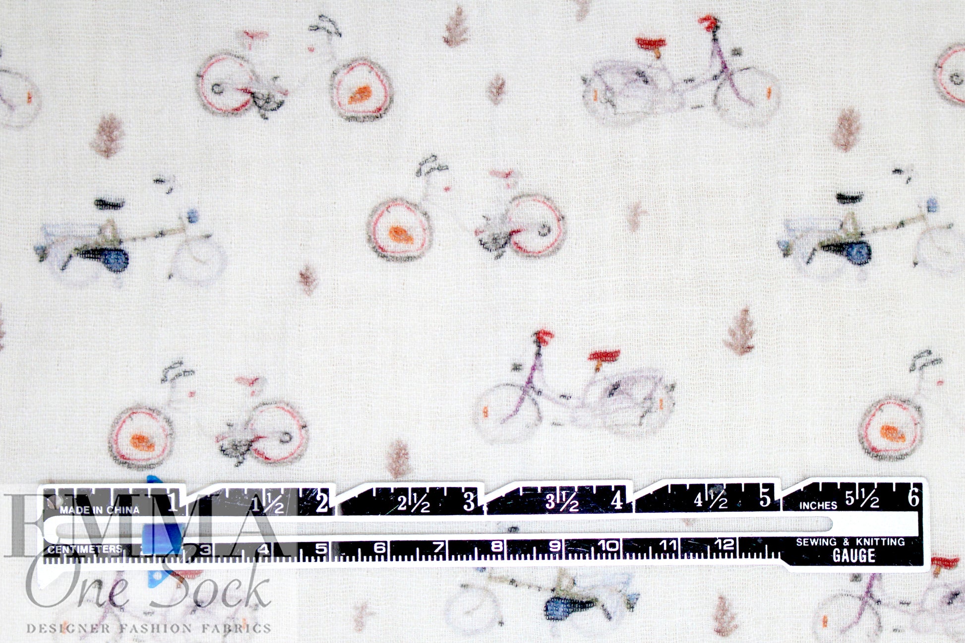 Dutch cotton mouseline, Oeko-Tex certified - vélos 1.75 yds