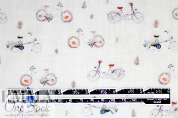 Dutch cotton mouseline, Oeko-Tex certified - vélos 1.75 yds