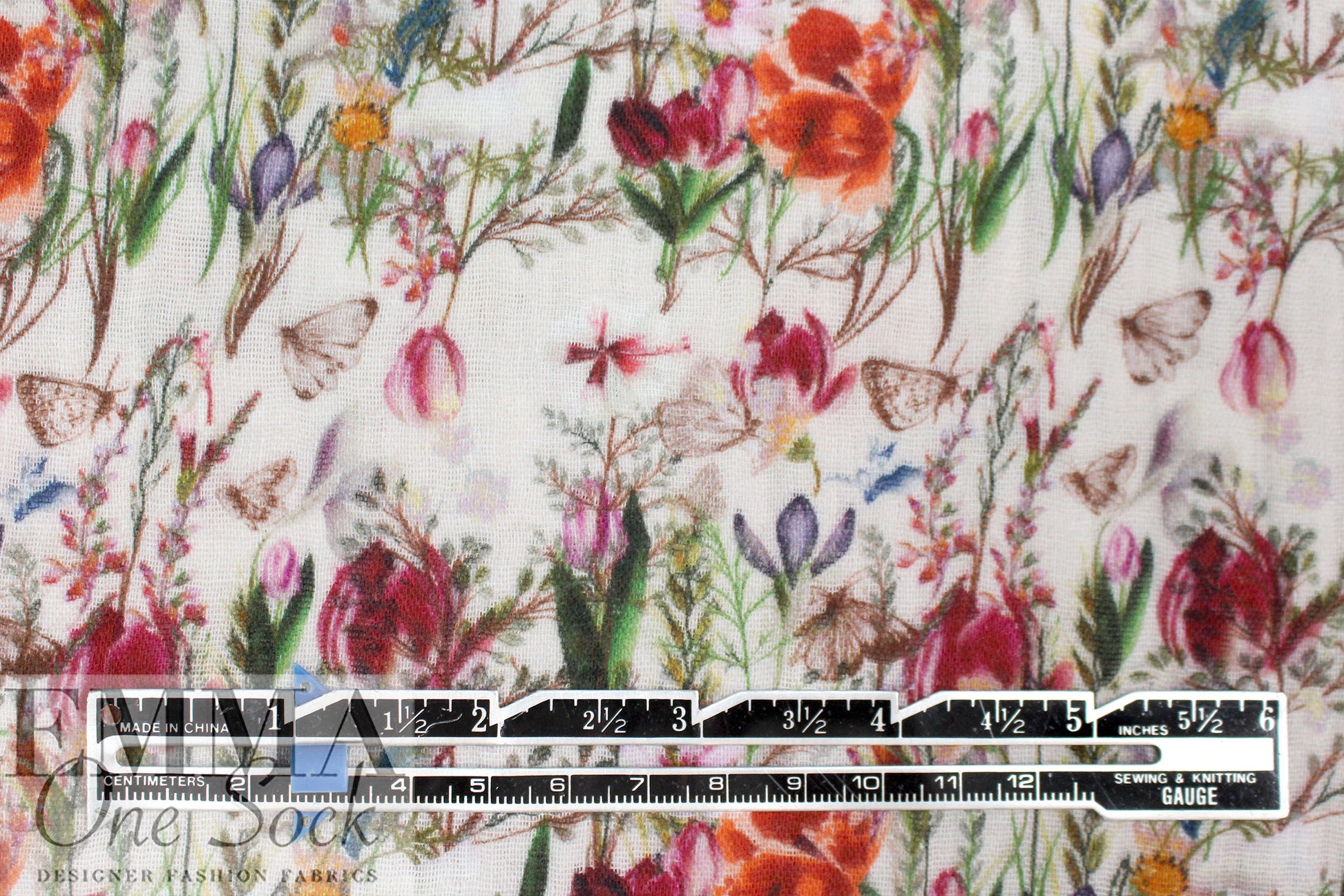 Dutch cotton mouseline, Oeko-Tex certified - garden dream 1.375 yds