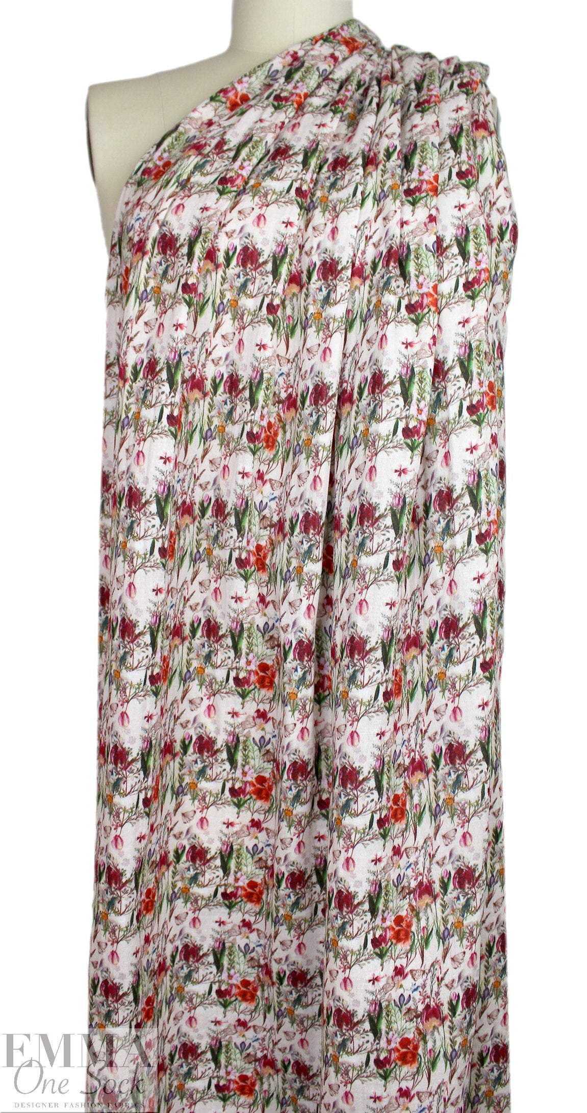 Dutch cotton mouseline, Oeko-Tex certified - garden dream 1.375 yds