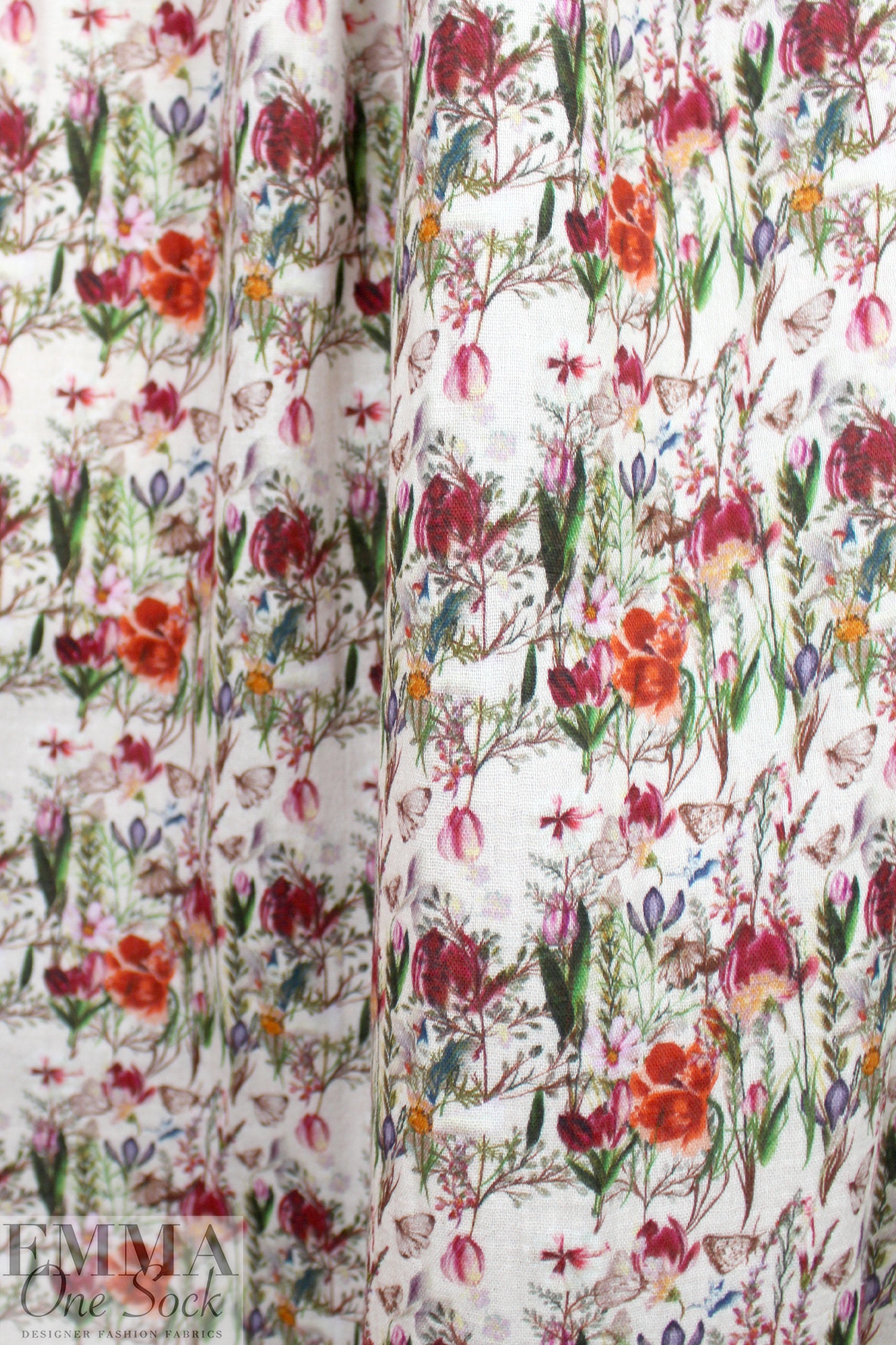 Dutch cotton mouseline, Oeko-Tex certified - garden dream 1.25 yds